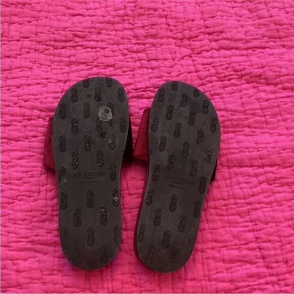 Aquazurra Burgundy  velvet Slide Sandals, US6,5 - Picture 6 of 7